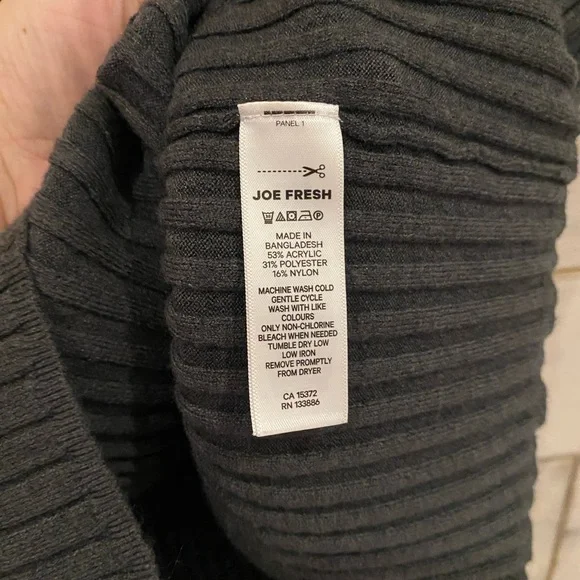 Joe Fresh grey Ribbed Midi Dress - Picture 6 of 8